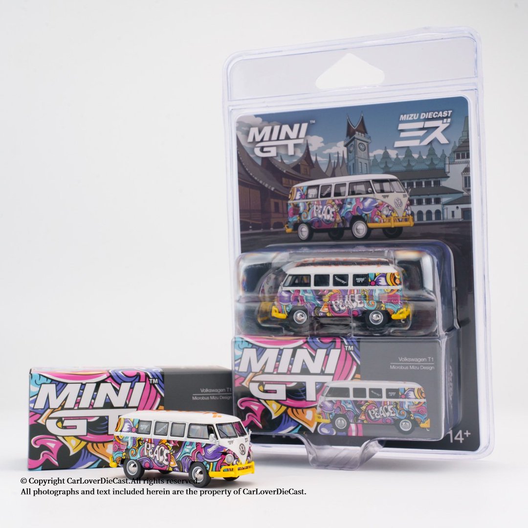 Die Cast Car 1 64 - MINIGT 1:64 Volkswagen T1 Microbus Diseño