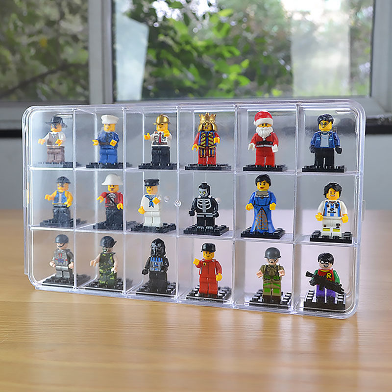Lego Minifigure Holder - Caja de exhibición acrílica de 18