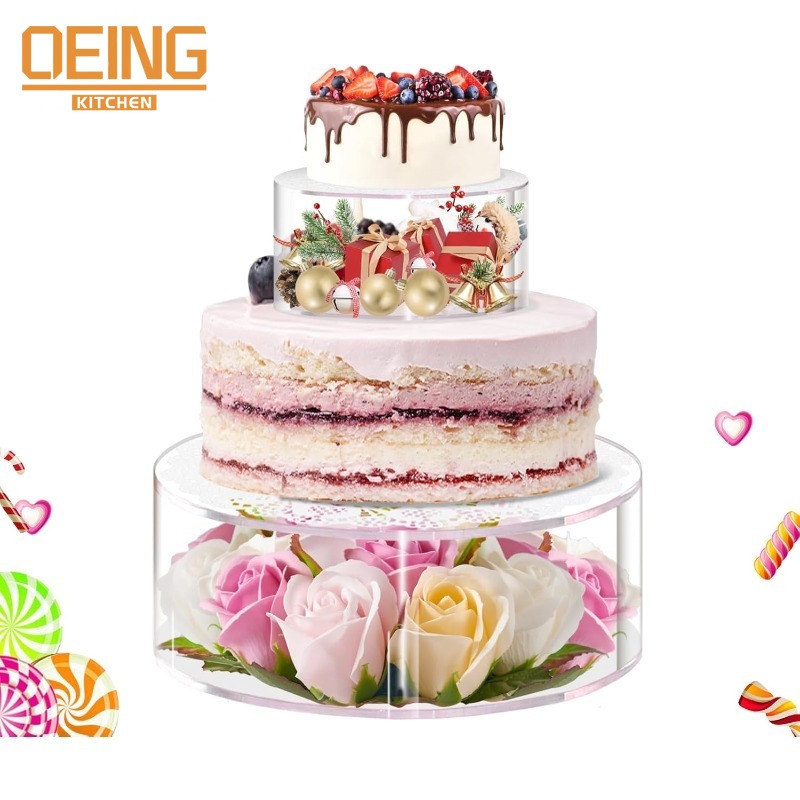 Display Risers Set - Soporte de acrílico transparente para pasteles,