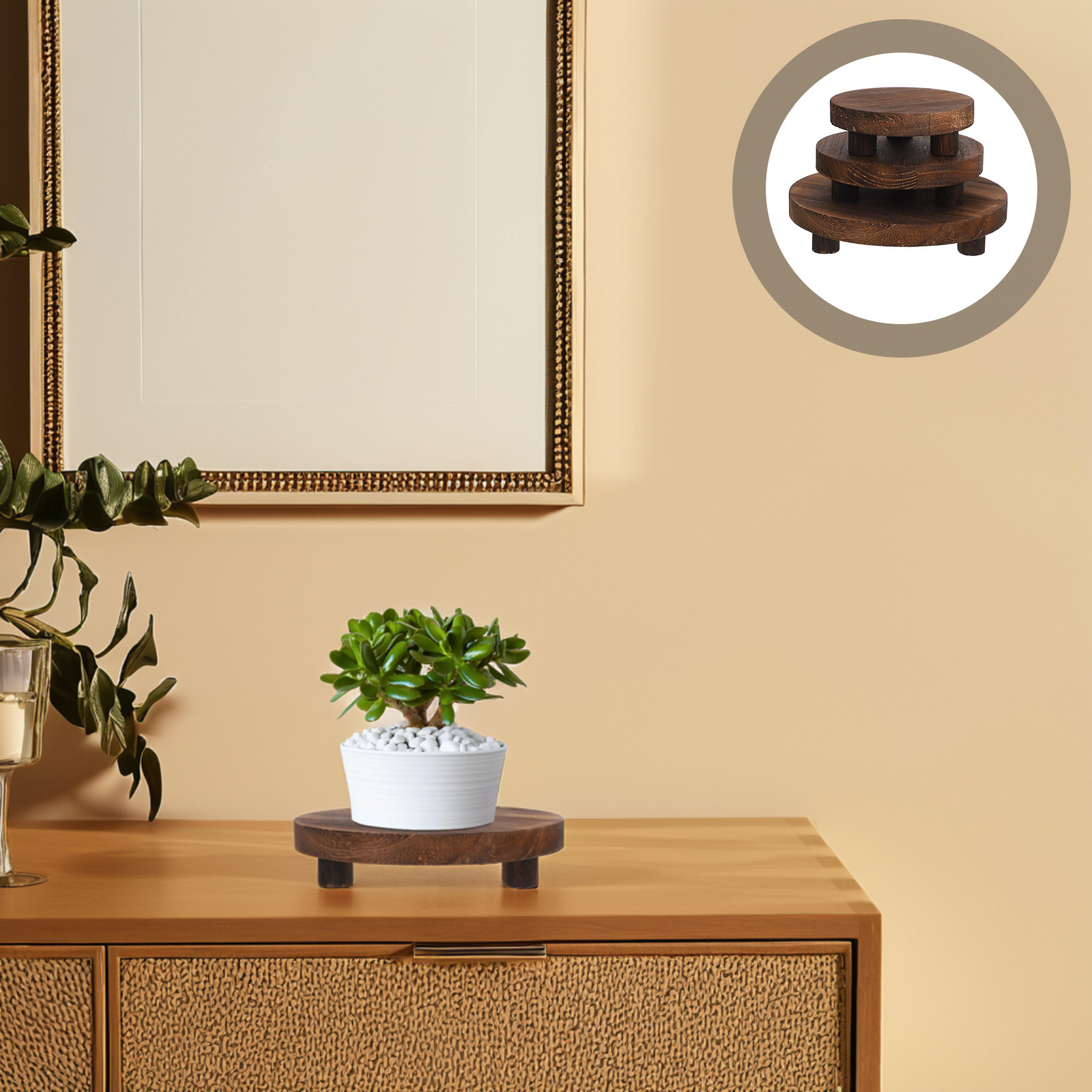 Display Risers Set - Juego de 3 Soportes de Madera